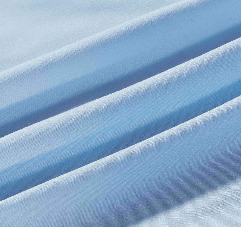 Sheets & Beyond Wrap Around Solid Microfiber Luxury Hotel Quality Fabric Bedroom Gathered Ruffled Bedding Bed Skirt 14 Inch Drop (Full, Light Blue) - Image 4